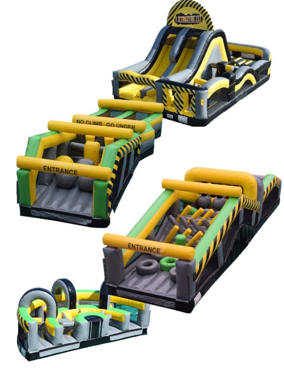 CAUTION OBSTACLE 4-PIECE Xtreme Slide, 1, 2, and 3