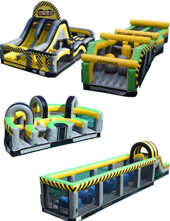 CAUTION OBSTACLE 4-PIECE Xtreme Slide, 2, 3, 4 WARRIOR Balls