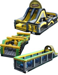 CAUTION OBSTACLE 3-PIECE Xtreme Slide, 2, and 4 Warrior Ball